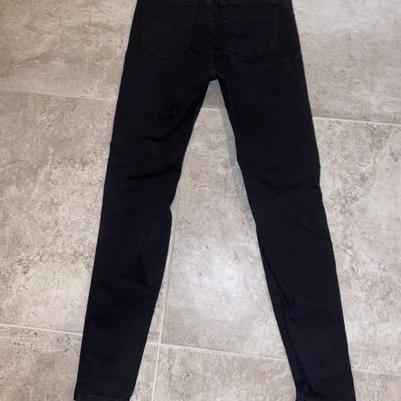 Wild Fable Women's Size 0 Black Denim Highest Rise Ripped Skinny Jeans - Picture 5 of 6